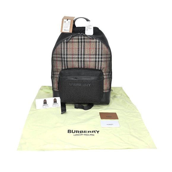 Burberry Jett Check and Mesh Backpack - Picture 6 of 11